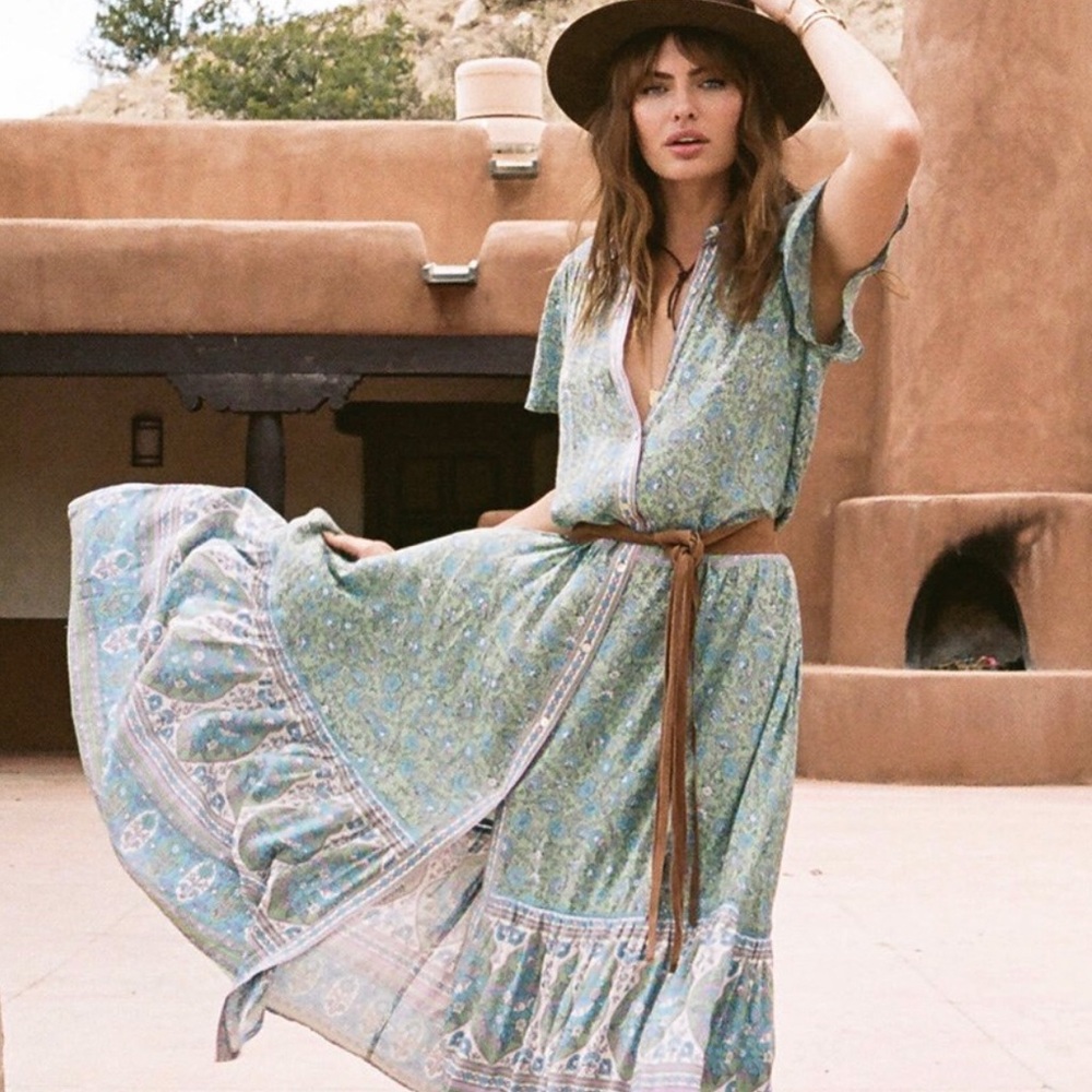 Spell and the gypsy jasmine flutter sleeve maxi xs